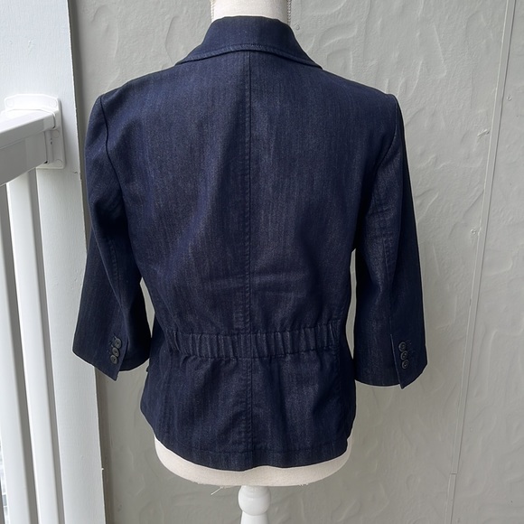 Cold Water Creek Dark Denim 1 Button Blazer 10P - Picture 5 of 13